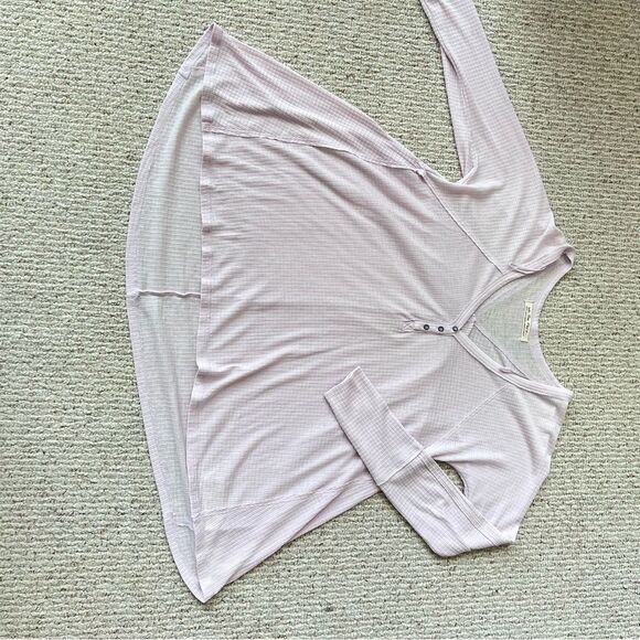 Free People We The Free Oversized Citrine Textured Thermal Long Sleeve Top - Picture 7 of 10